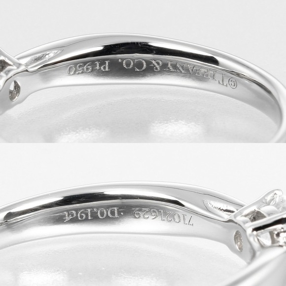 TIFFANY Silver Diamond Ring - Picture 4 of 10